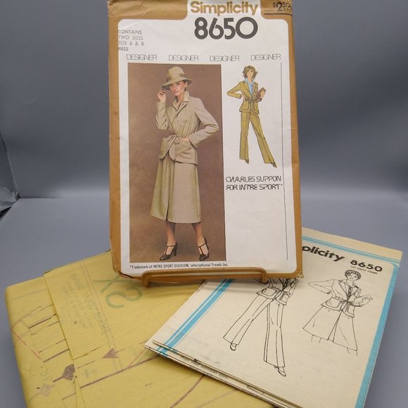 UNCUT Vintage Sewing PATTERN Simplicity 8650, Two Sizes Charles Suppon 1978 - Picture 2 of 3